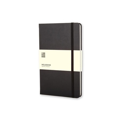 Logo trade corporate gift photo of: Moleskine large notebook, lined pages, hard cover, black