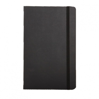 Logo trade corporate gifts picture of: Moleskine large notebook, lined pages, hard cover, black