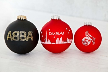 Logo trade promotional items picture of: Christmas ball with 1 color logo, 8 cm