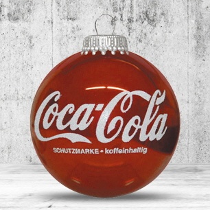 Logo trade promotional giveaways image of: Christmas ball with 1 color logo, 8 cm