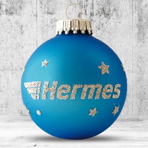 Logo trade promotional merchandise image of: Christmas ball with 1 color logo, 8 cm