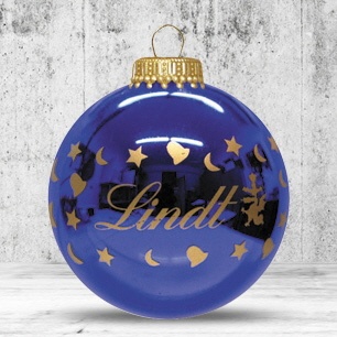 Logo trade promotional giveaways picture of: Christmas ball with 1 color logo, 8 cm
