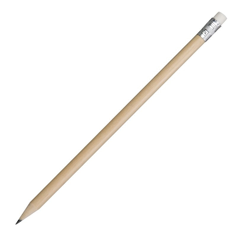 Logo trade promotional merchandise image of: Wooden pencil, ecru natural