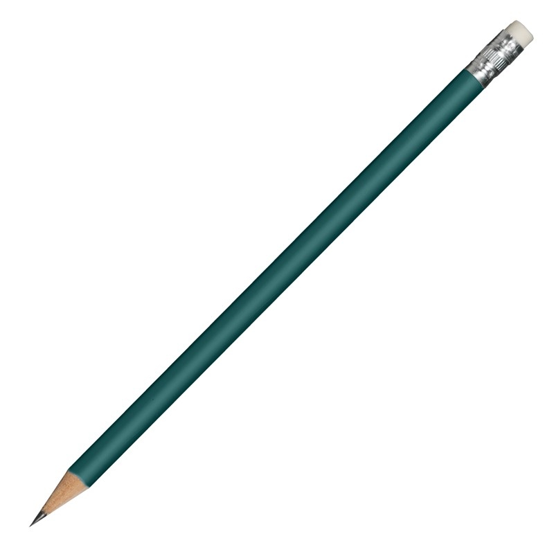 Logo trade promotional gifts image of: Wooden pencil, dark green