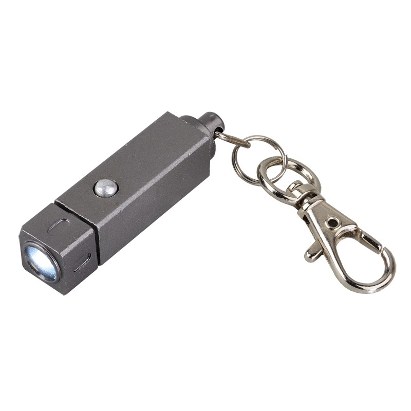 Logotrade promotional gift picture of: Muscle LED torch keyring, graphite