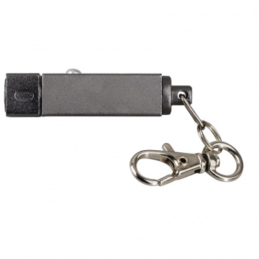 Logo trade promotional product photo of: Muscle LED torch keyring, graphite