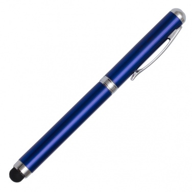 Logo trade advertising products picture of: Supreme ballpen with laser pointer - 4 in 1, blue