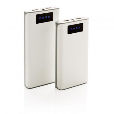 Logotrade advertising product picture of: 20.000 mAh powerbank with display, white