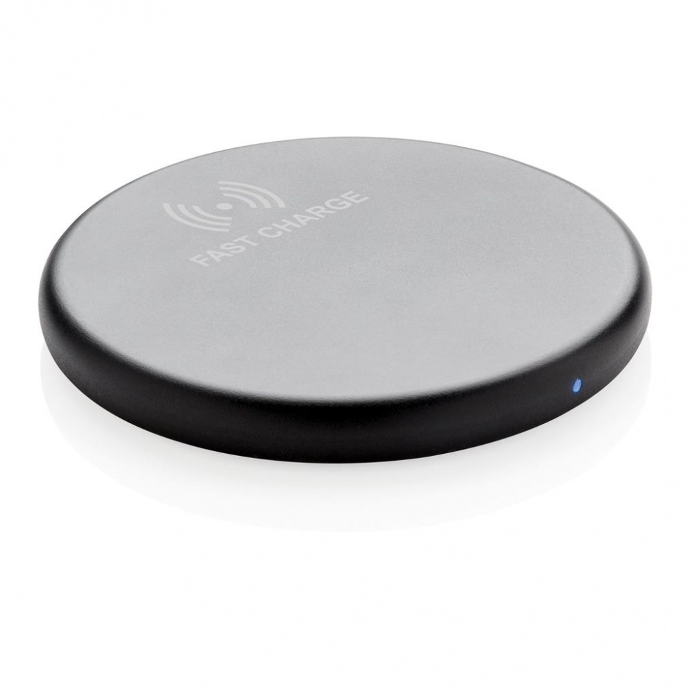 Logo trade business gift photo of: Wireless 10W fast charging pad, black
