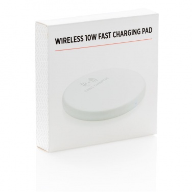 Logotrade promotional giveaways photo of: Wireless 10W fast charging pad, white