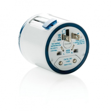 Logotrade business gifts photo of: Travel Blue world travel adapter, white