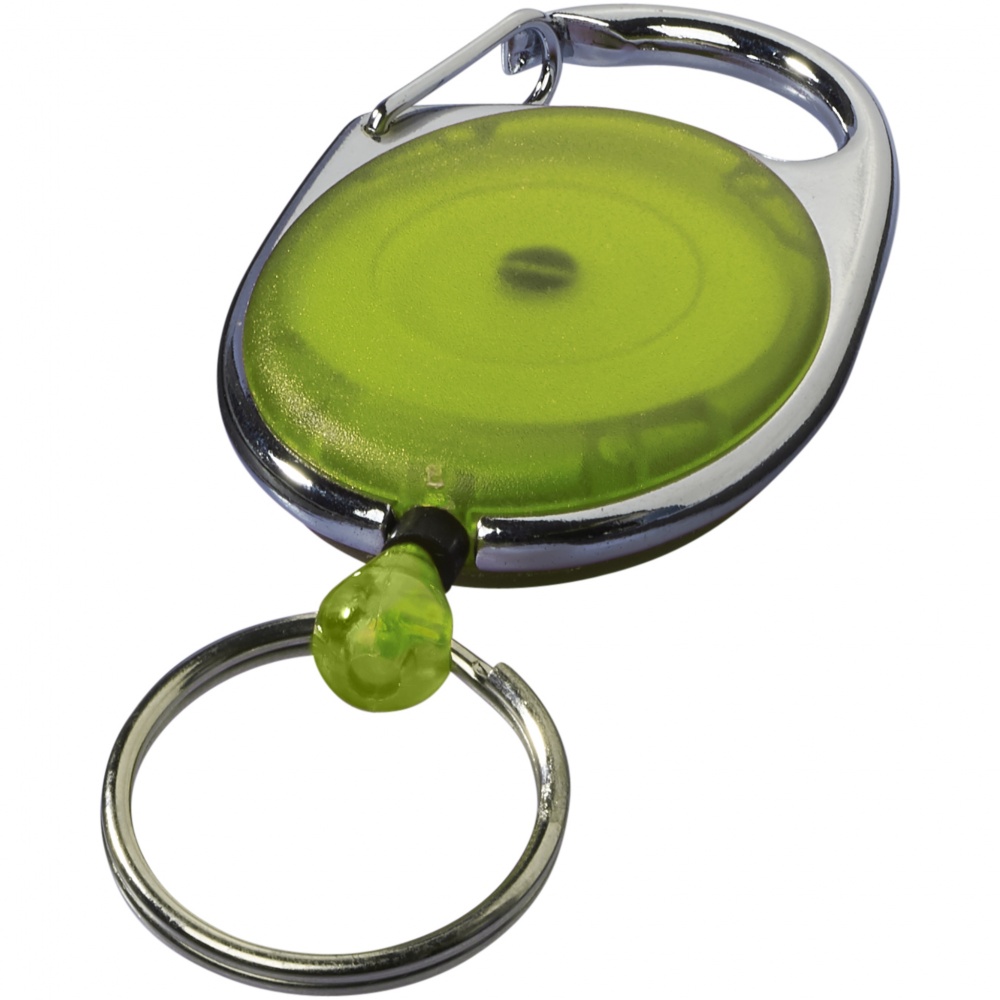 Logo trade promotional gifts image of: Gerlos roller clip key chain, lime