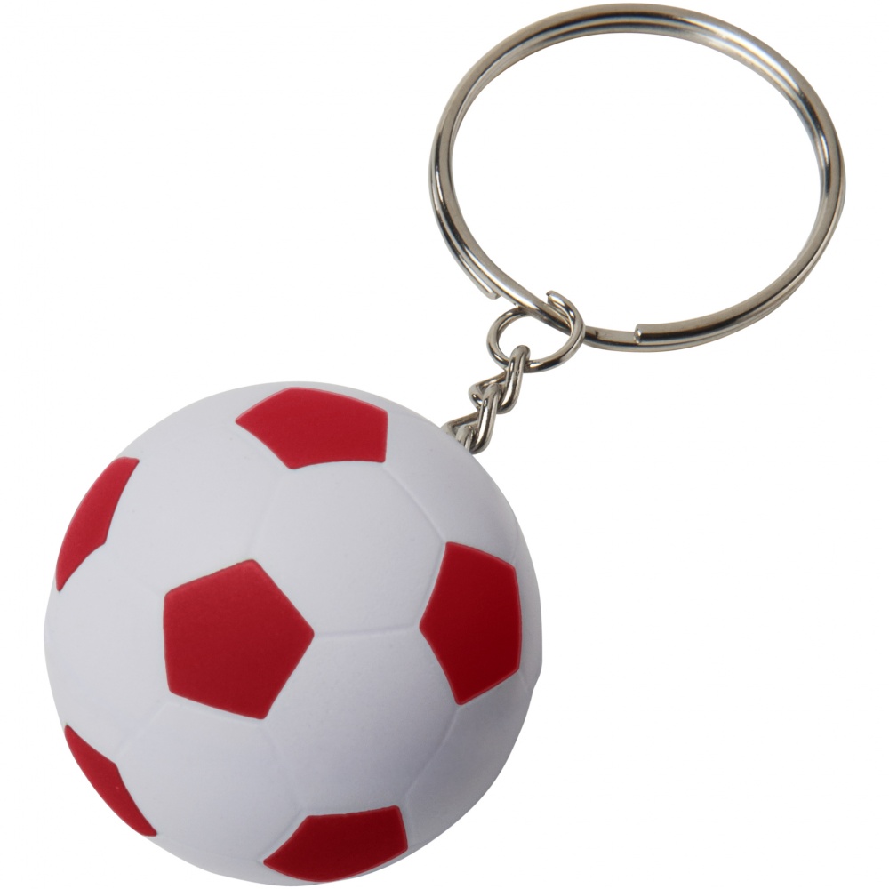 Logotrade corporate gift image of: Striker football key chain, red