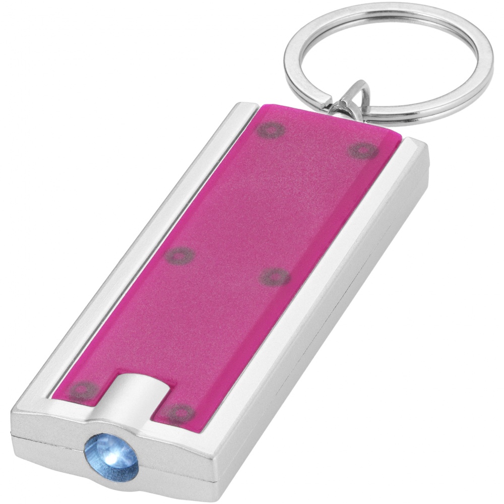 Logo trade promotional product photo of: Castor LED keychain light, magenta