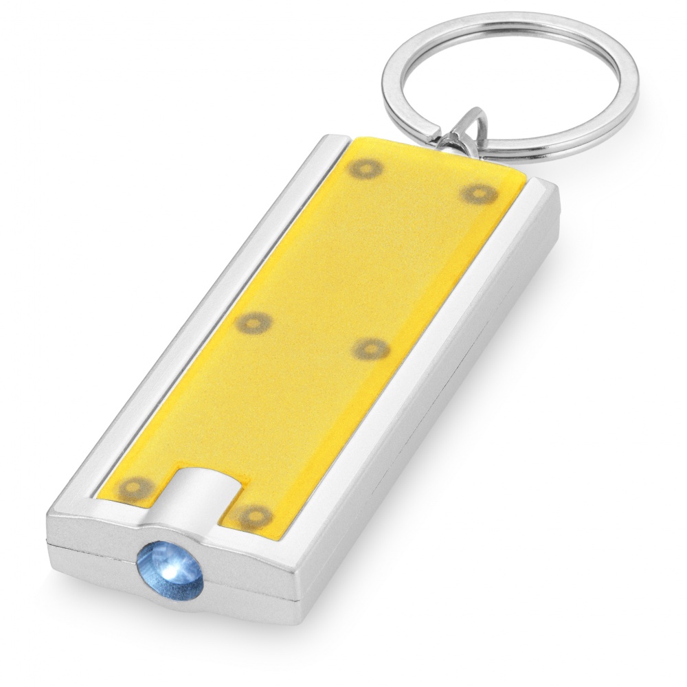 Logotrade promotional merchandise picture of: Castor LED keychain light, yellow