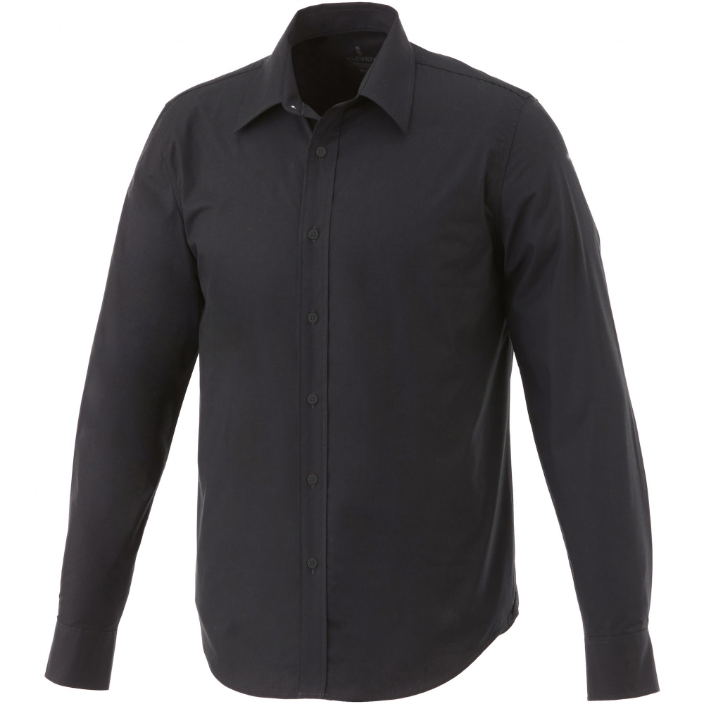 Logo trade promotional merchandise photo of: Hamell long sleeve shirt, black