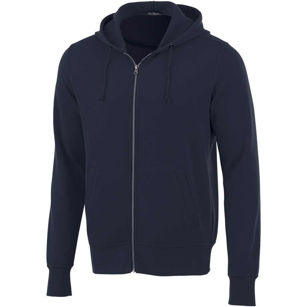 Logo trade corporate gifts image of: Cypress full zip hoodie, navy blue