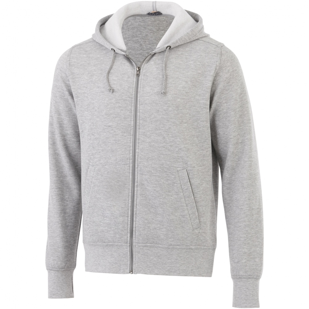 Logo trade promotional giveaways image of: Cypress full zip hoodie, grey