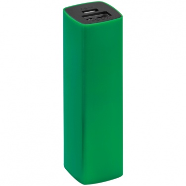 Logo trade promotional items image of: 2200 mAh Powerbank with case, Green