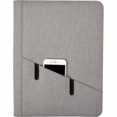 Logo trade promotional merchandise picture of: Conference folder A4 with notepad, Grey
