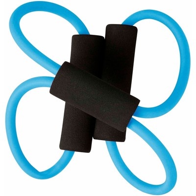 Logo trade business gift photo of: Elastic fitness training strap, Blue