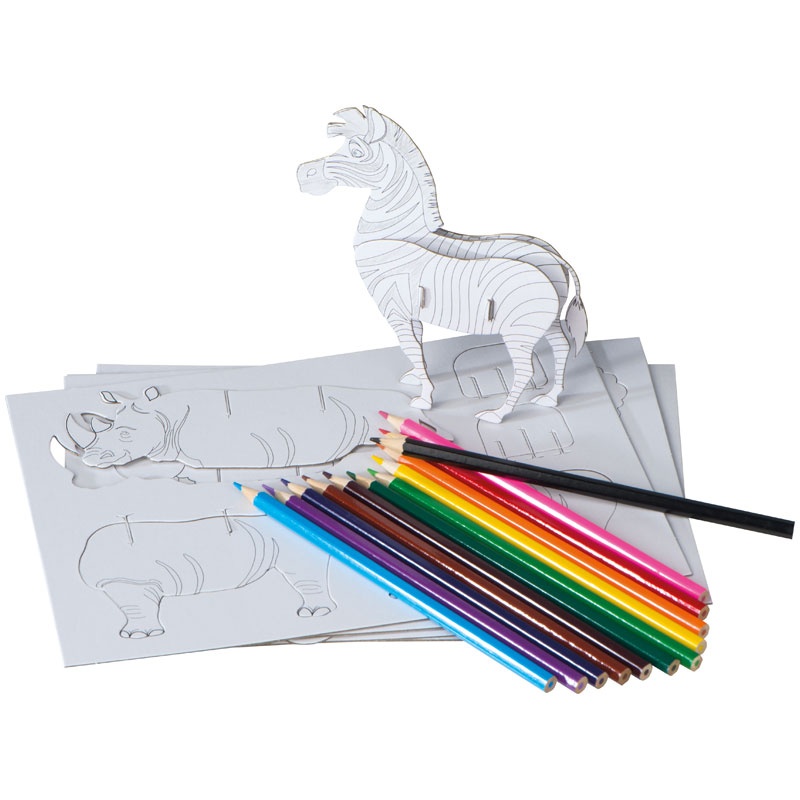 Logo trade promotional giveaway photo of: 3d puzzle for coloring addison, Multi color