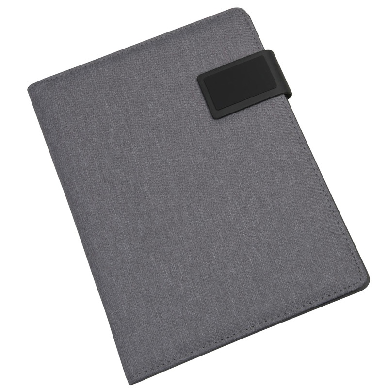 Logo trade promotional merchandise photo of: A4 Conference folder SALERMO, Grey