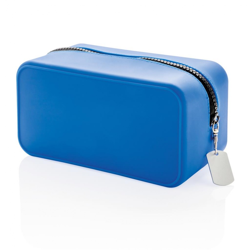 Logo trade promotional product photo of: Leak proof silicon toiletry bag, blue