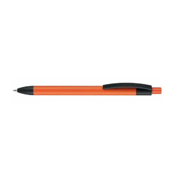 Logo trade promotional giveaways image of: Pen, soft touch, Capri, orange