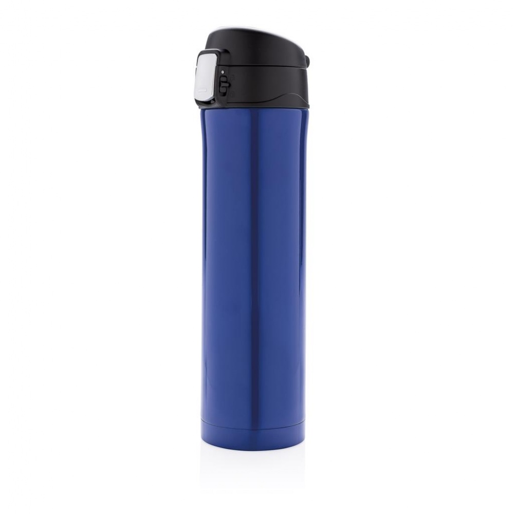 Logo trade promotional products image of: Easy lock vacuum flask, blue