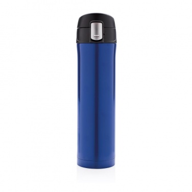 Logo trade advertising product photo of: Easy lock vacuum flask, blue