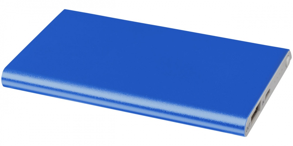 Logo trade promotional item photo of: Pep 4000 mAh Aluminium Power Bank, blue