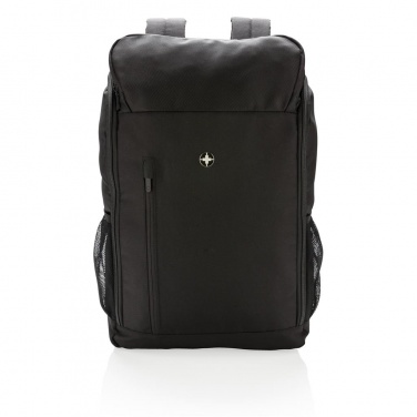 Logotrade promotional giveaways photo of: Swiss Peak RFID easy access 15" laptop backpack, Black