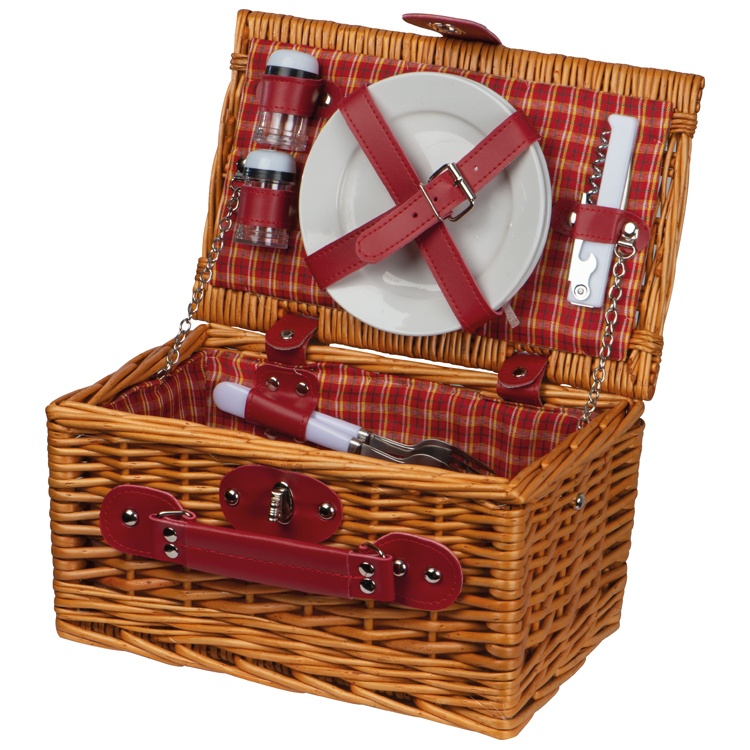 Logotrade promotional items photo of: Picnic basket with cutlery, brown