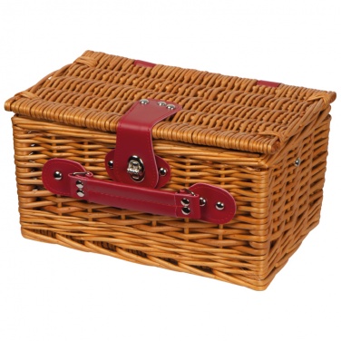 Logo trade promotional giveaways picture of: Picnic basket with cutlery, brown
