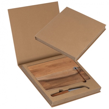 Logotrade corporate gift picture of: Wooden board with cheese knife