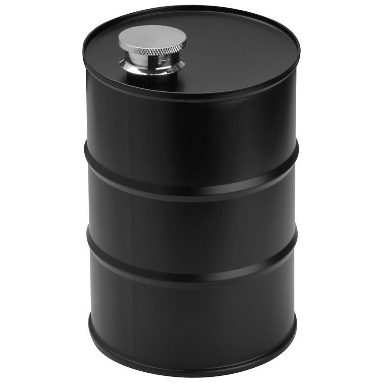 Logotrade promotional giveaways photo of: Hip flask barrel, black