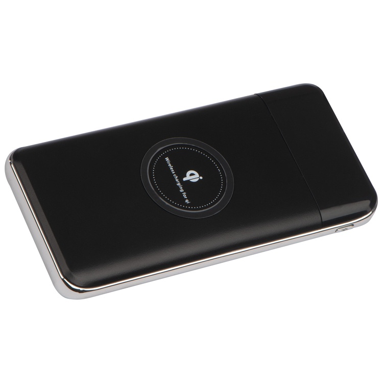 Logotrade promotional item image of: Wireless powerbank - 8000 mAh, black