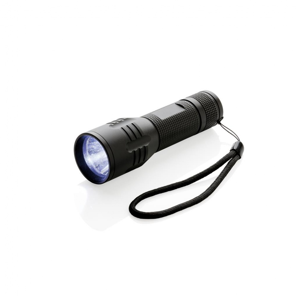 Logo trade promotional merchandise picture of: 3W medium CREE torch, black