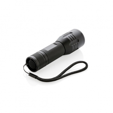Logo trade promotional giveaway photo of: 3W medium CREE torch, black