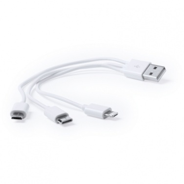 Logo trade promotional gifts picture of: Charging cable, blue box
