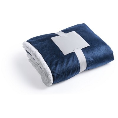 Logotrade advertising products photo of: Blanket fleece, navy/white