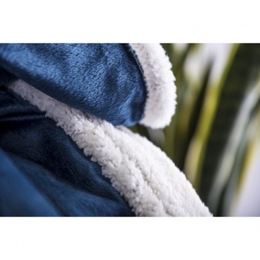 Logotrade corporate gift image of: Blanket fleece, navy/white