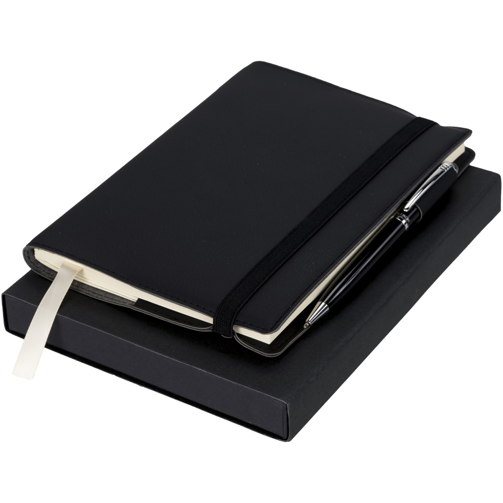 Logotrade promotional merchandise image of: Notebook with Pen Gift Set, black