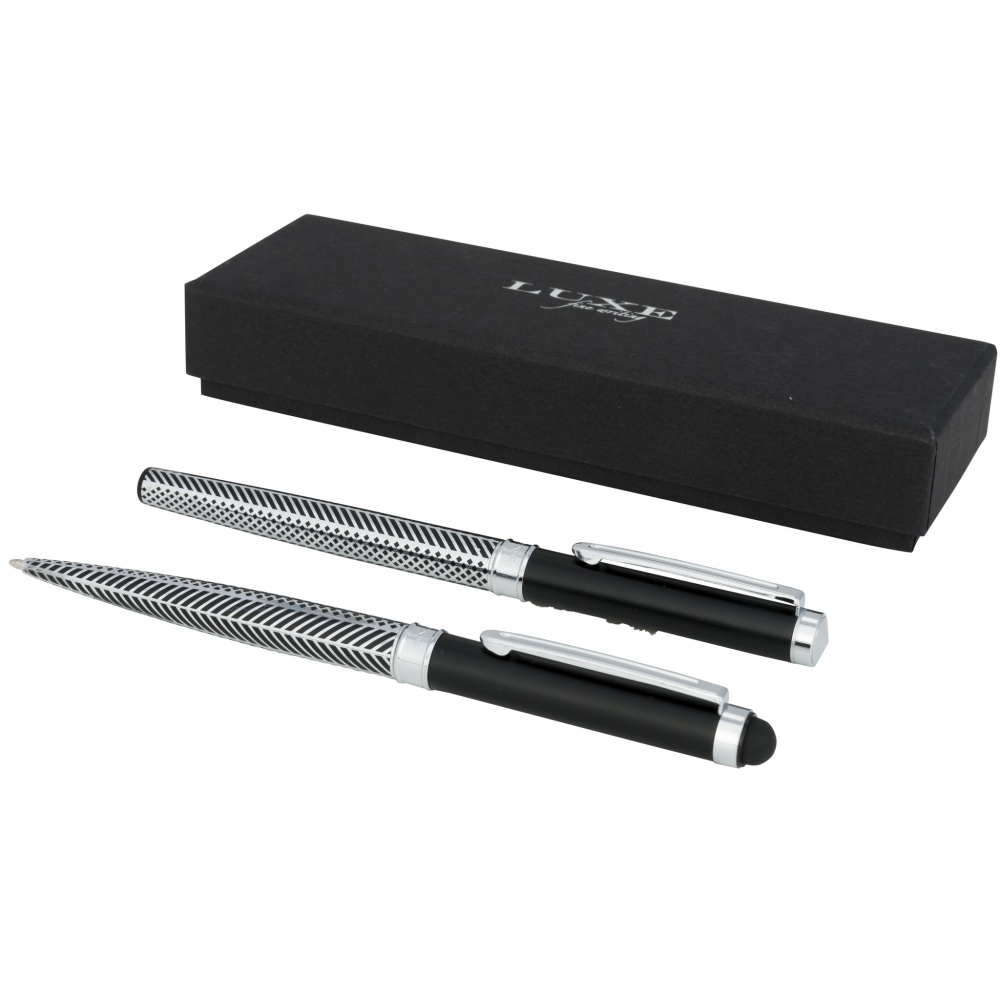 Logo trade corporate gifts picture of: Empire Duo Pen Gift Set, silver