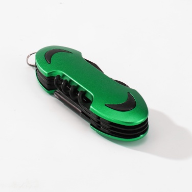 Logo trade promotional gifts image of: SET COLORADO I: LED TORCH AND A POCKET KNIFE, green