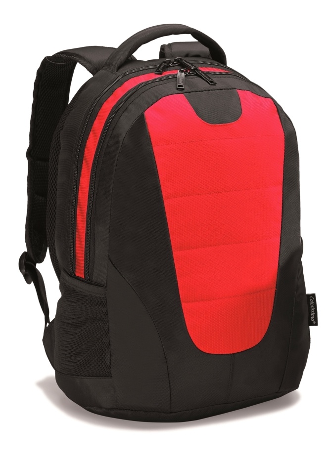 Logotrade promotional item image of: COLORISSIMO LAPTOP  BACKPACK 14’, red