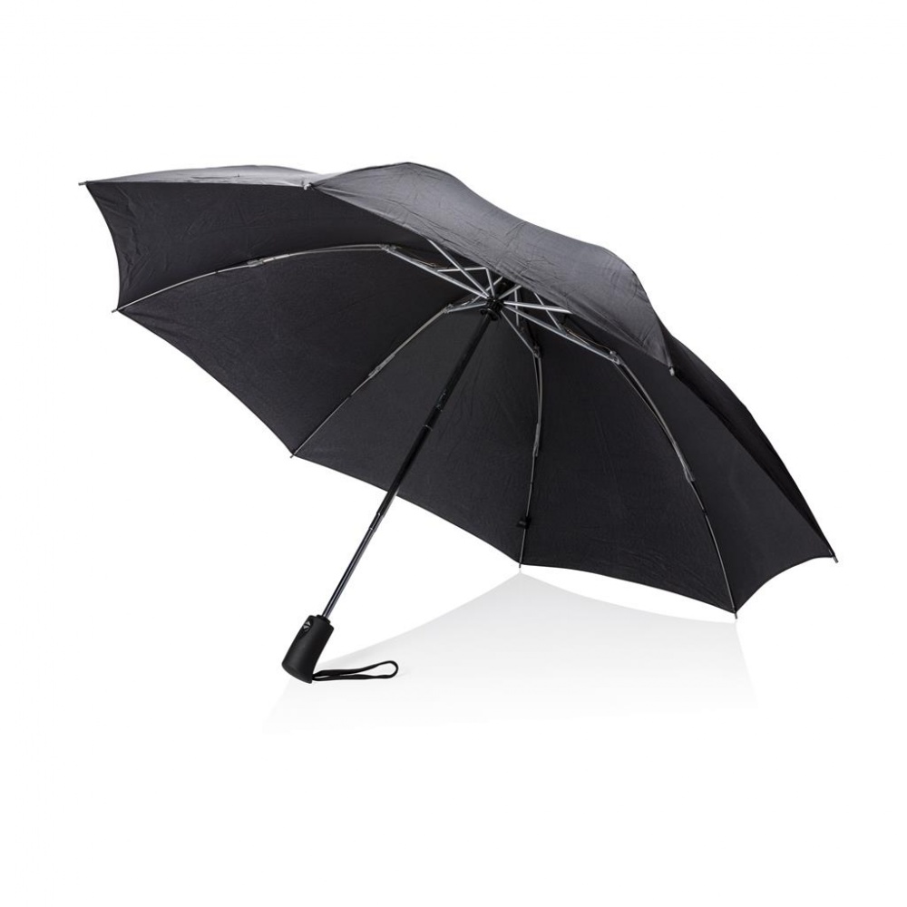Logotrade business gift image of: Swiss Peak 23" foldable reversible umbrella, black