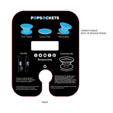 Logo trade corporate gifts image of: PopSocket set ComboPack, black
