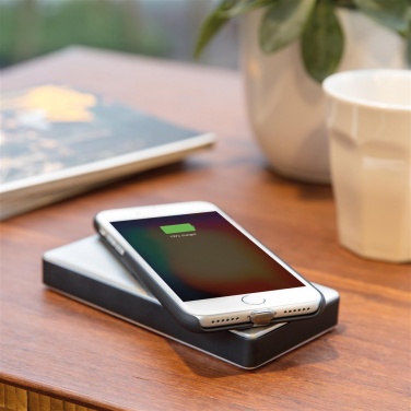 Logotrade corporate gift picture of: 10.000 mAh Powerbank with PD and Wireless charger, silver